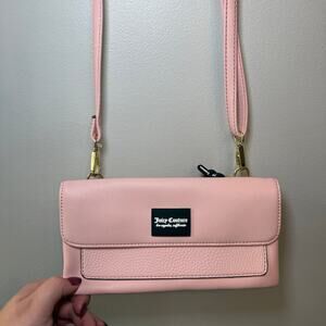 Juicy Couture Women's Wallet Crossbody Bag Purse Light Pink